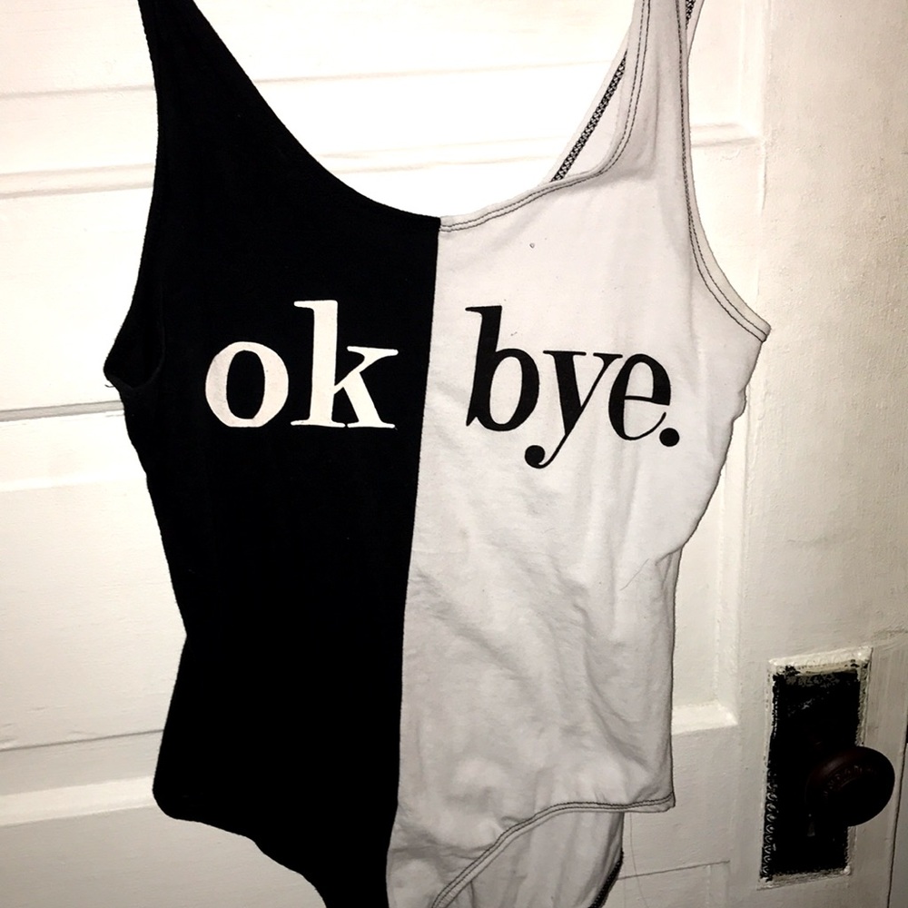 A Bodysuit black and white